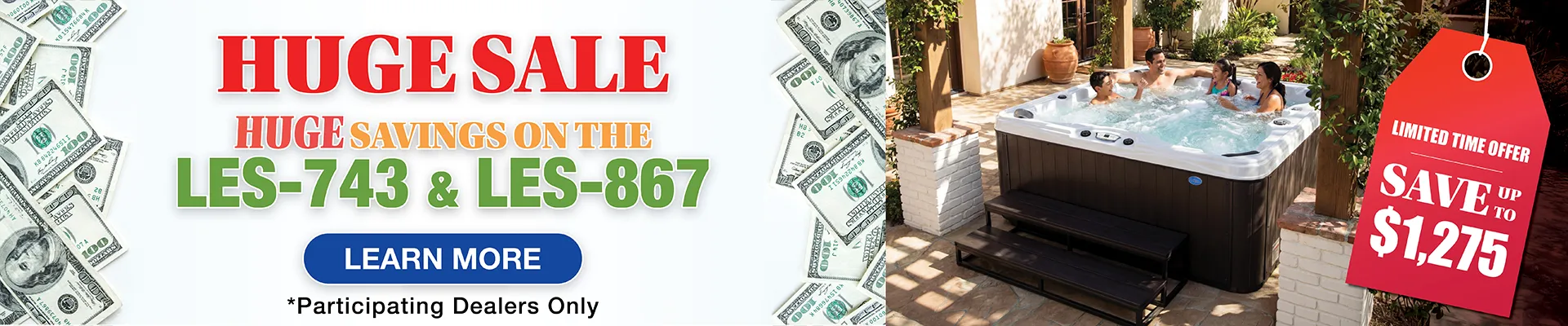 Calspas hot tub being used in a family setting - Tyler